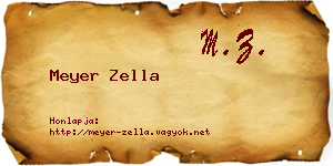 Meyer Zella névjegykártya